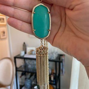 Kendra Scott Rayne Gold Pendant Necklace Turquoise